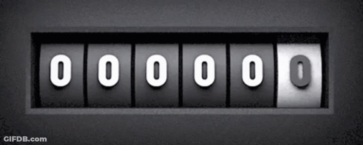 Number Zero Odometer GIF