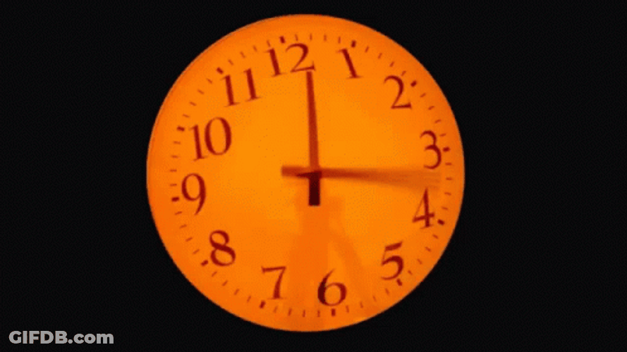 Numbers Rotating Ticking Clock GIF
