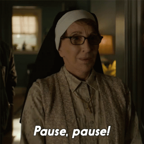 Nun Asking For Pause Time Out GIF