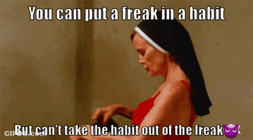 Nun Saying Ashes To Ashes Dust To Dust GIF