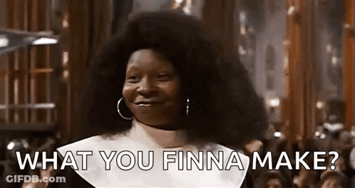 Nun Smiling Asking What You Finna Make GIF