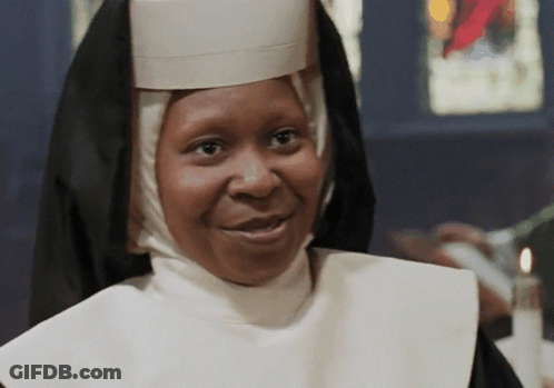 Nun With White Hat GIF