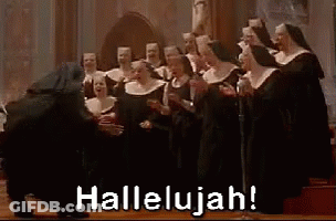 Nuns Singing Hallelujah In Church GIF