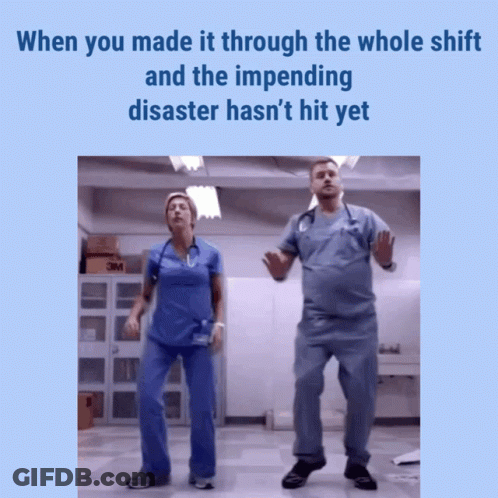Nurse And Doctor Dancing In Hospital GIF
