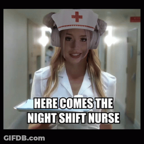 Nurse Blowing Bubble GIF
