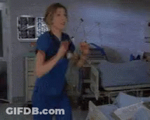 Nurse Dancing In Hospital Room GIF