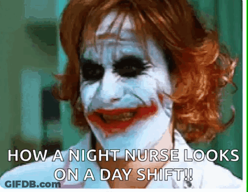 Nurse Dressed As Joker Smiling GIF