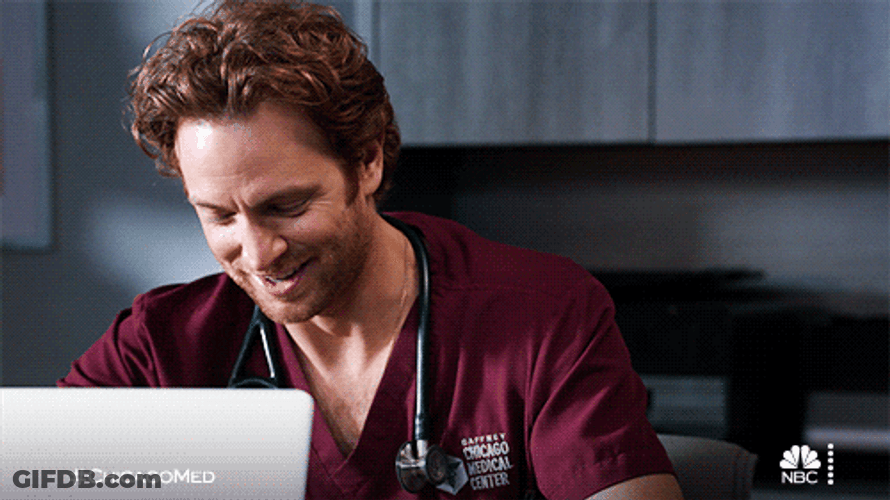 Nurse Having Headache After Reading GIF