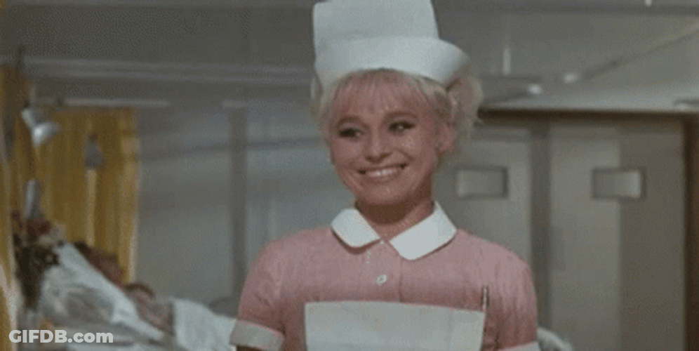 Nurse Hi Patient Barbara Windsor GIF