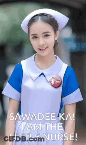 Nurse Saying Sawadee Ka I Am The Little Nurse GIF