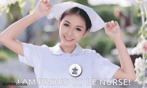 Nurse Wearing Proud Badge GIF