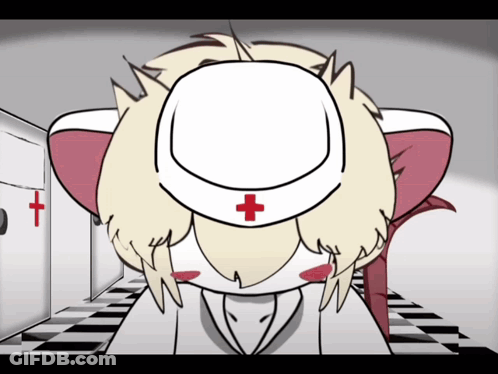 Nurse With Red Cross On Hat GIF