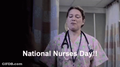 Nurse With Stethoscope Celebrating Nurses Day GIF