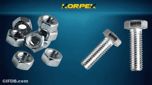 Nuts And Bolts With Korpek Text GIF