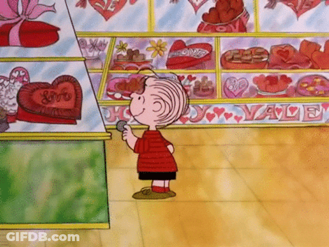 Nuts Linus Pelt Buying Gift  For Snoopy Valentines GIF