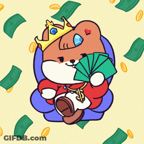 Nuts Sitting On The Throne With Bills GIF
