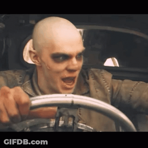 Nux Of Mad Max Fury Road Cheerfully Drive Off Max Rockatansky GIF