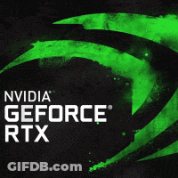 Nvidia GeForce RTX Logo On Black GIF