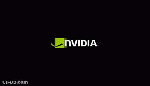 Nvidia Logo With Green Arrow GIF