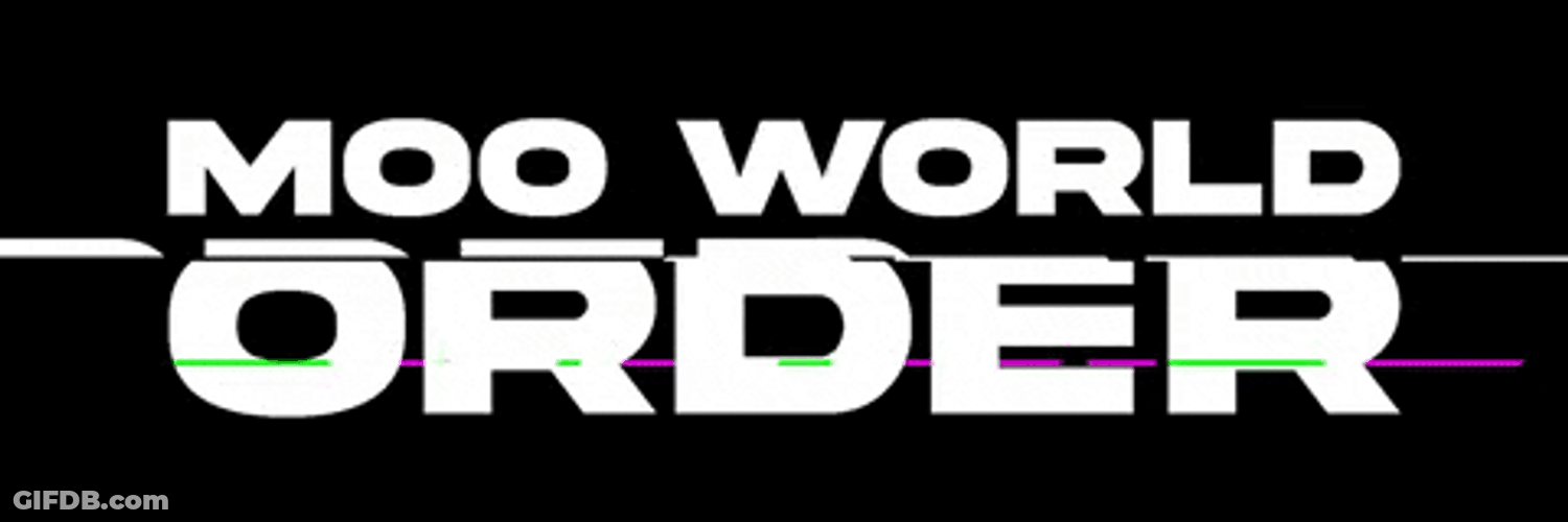 Nwo Glitchy Illustration Moo World Order Meme GIF