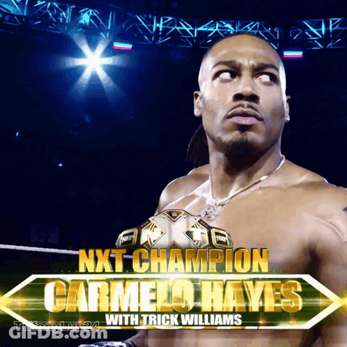 NXT Champion Carmelo Hayes Advertisement GIF