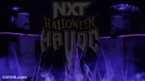 NXT Halloween Haudoc Logo On Dark Background GIF