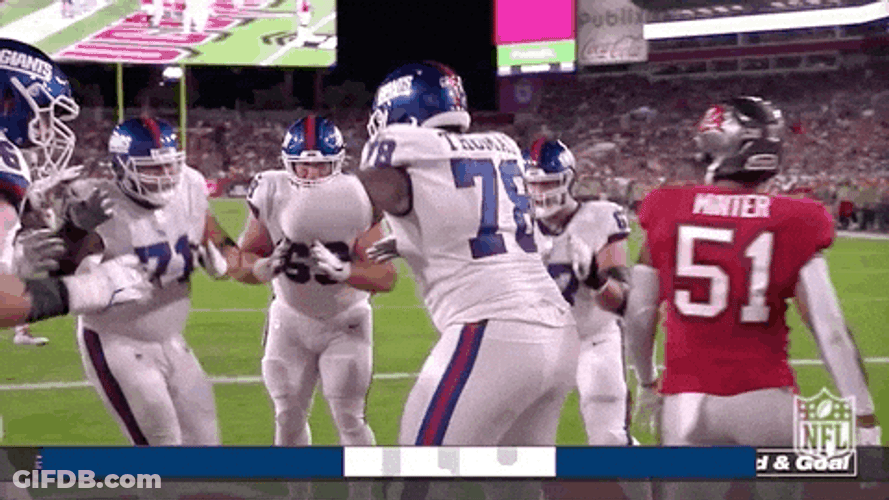 Ny Giants In Circle Formation After Touchdown GIF