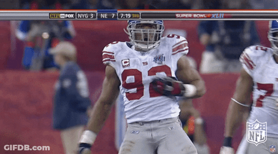 Ny Giants Player Flexing His Biceps GIF