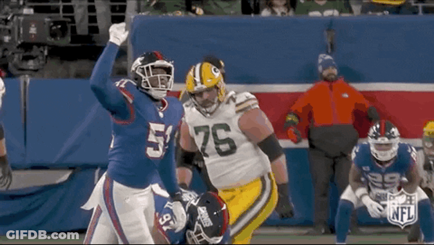 Ny Giants Player Pointing Upwards GIF