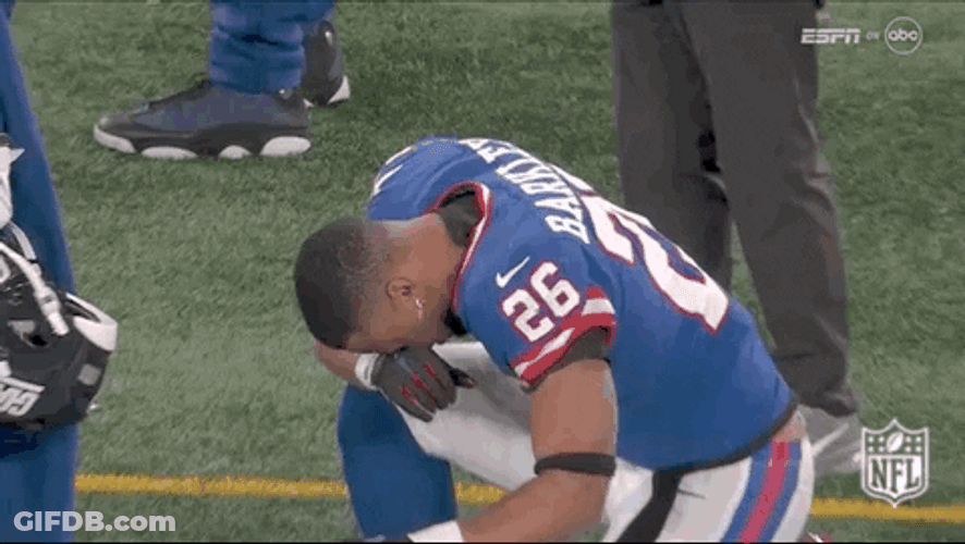 Ny Giants Saquon Barkley Kneeling GIF