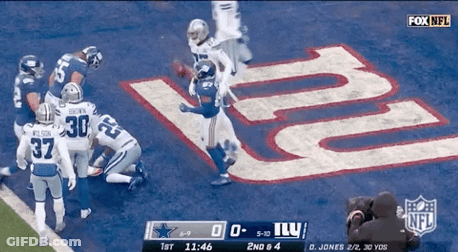 Ny Giants Team In The Touchdown Zone GIF