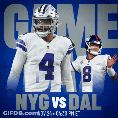 NY Giants Vs Dallas Cowboys Game Poster GIF