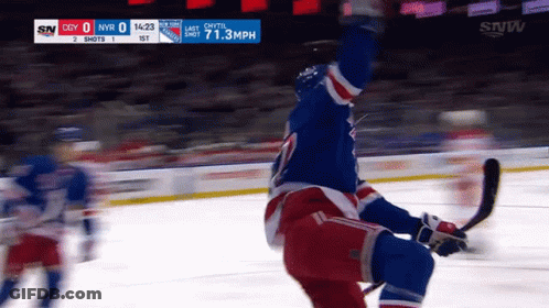 NY Rangers Vs Washington Capitals Hockey Game GIF