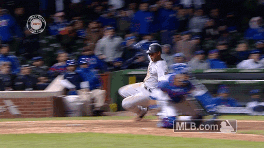 NY Yankees Sliding Score GIF
