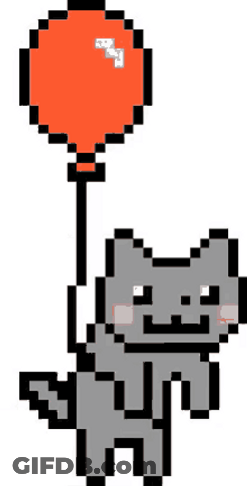 Nyan Cat Tied With Balloon GIF