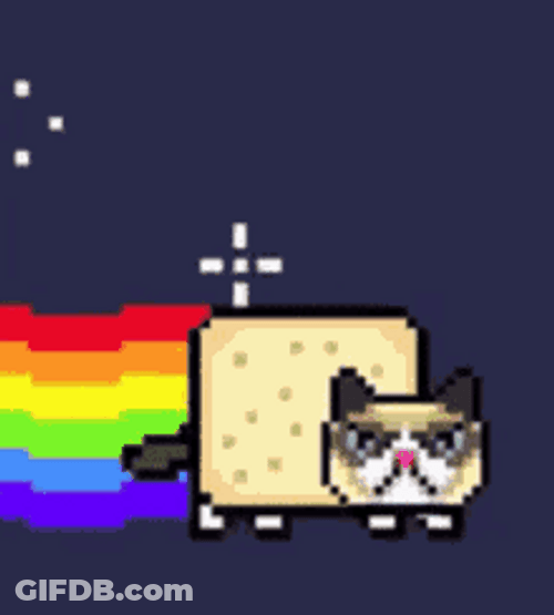 Nyan Cat With Laser Eyes GIF