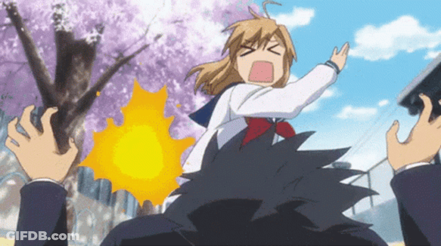 Nyan Koi Slapping Face GIF