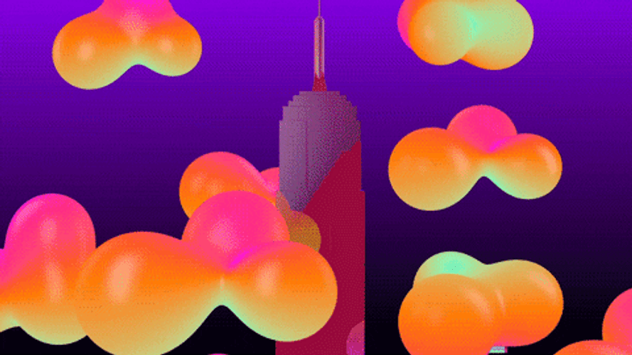 NYC Empire State Surreal 3D GIF