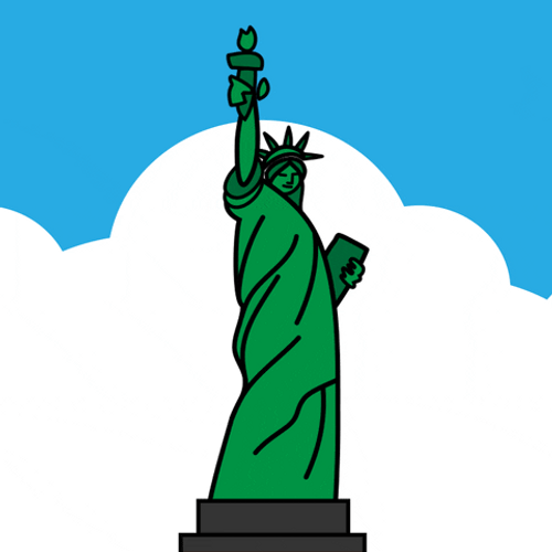 NYC Statue Of Liberty Vector GIF