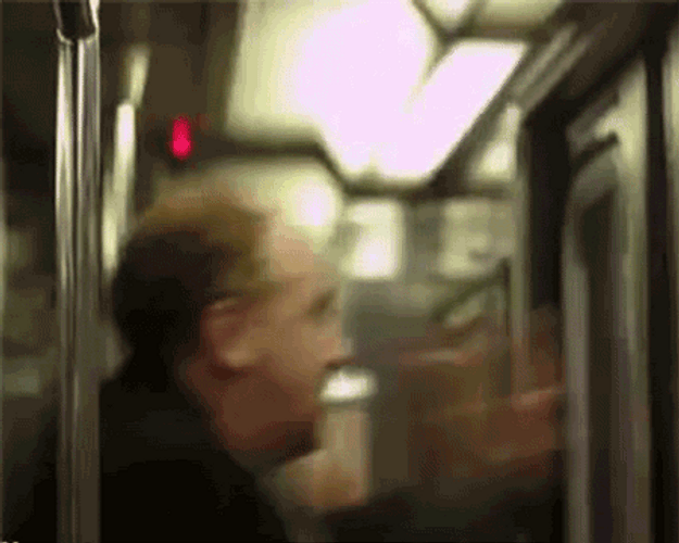 NYC Subway Louis CK GIF