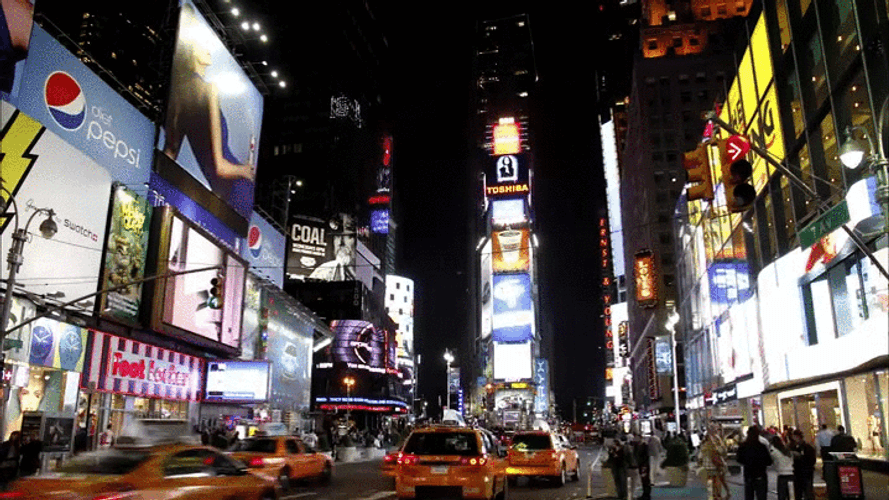 NYC Times Square Night GIF