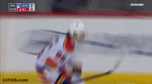 NYR Vs NJ Hockey Game GIF