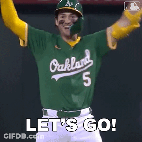 Oakland Athletics Baseball Player Celebrating GIF