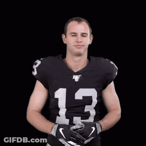 Oakland Raiders Hunter Renfrow Hands Up GIF