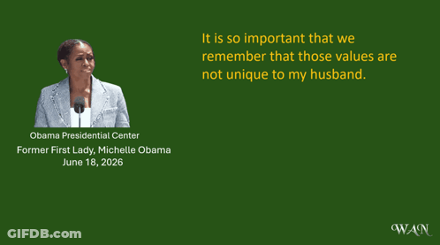 Obama Presidential Center Former First Lady Michelle Obama June 18 2026 GIF