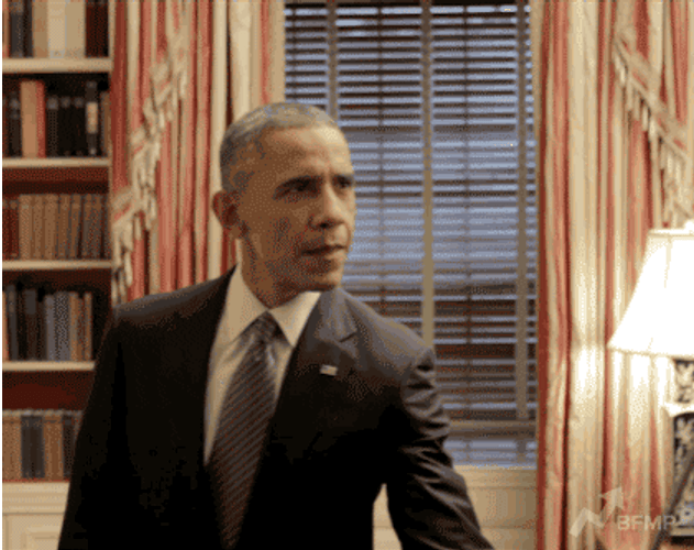 Obama WIth A Selfie Stick GIF