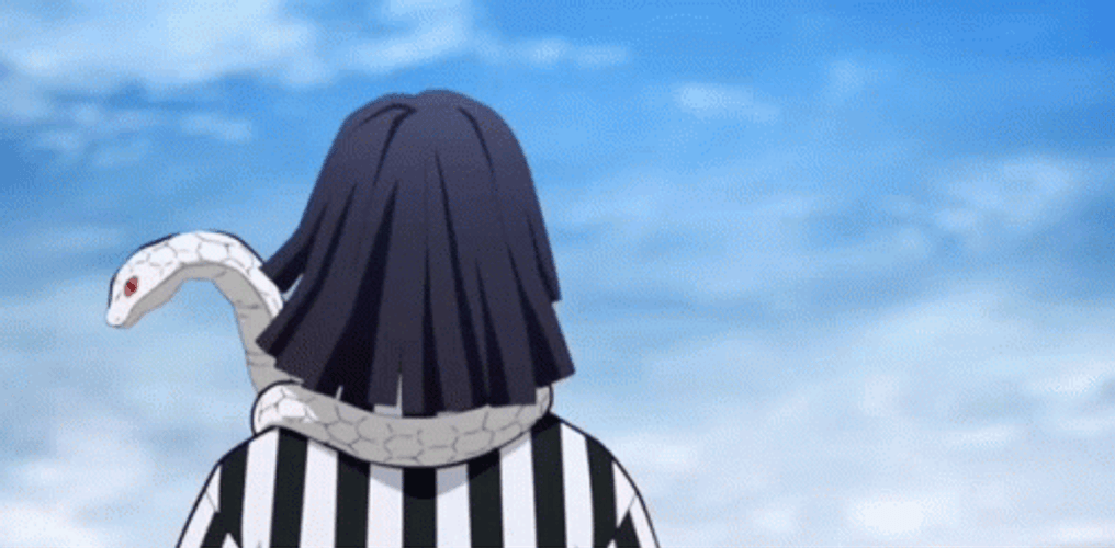Obanai With White Snake GIF