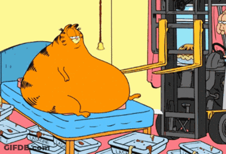 Obese Garfield GIF