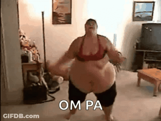 Obesse Woman Jumping Jacks GIF