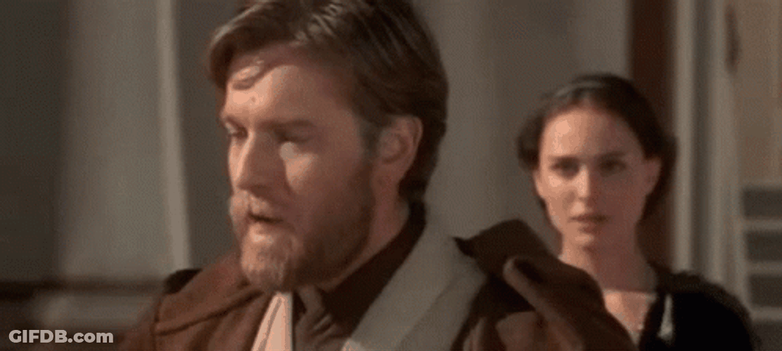 Obi Wan And Amidala Talking In Movie Clip GIF